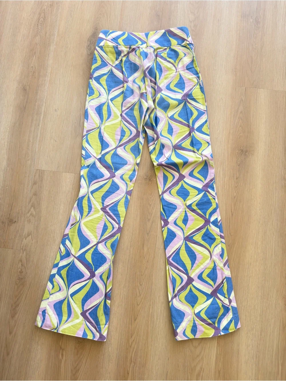 Zara Linen Blend Flared Trousers